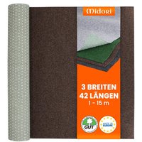 Midori - Rasenteppich 200 x 975 cm Braun Kunstrasen-Teppich mit Noppen Balkon Terrasse Outdoor wasserdurchlässig von MIDORI
