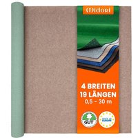 Rasenteppich 67 x 250 cm Beige mit Noppen Kunstrasen Teppich Balkon Terrasse Outdoor von MIDORI