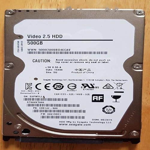 MIDTY HDD für 500 GB 2,5 Zoll SATA 6 Gb/s 16 MB 5400 U/min 7 mm für interne Festplatte für Notebook HDD für ST500VT00 von MIDTY