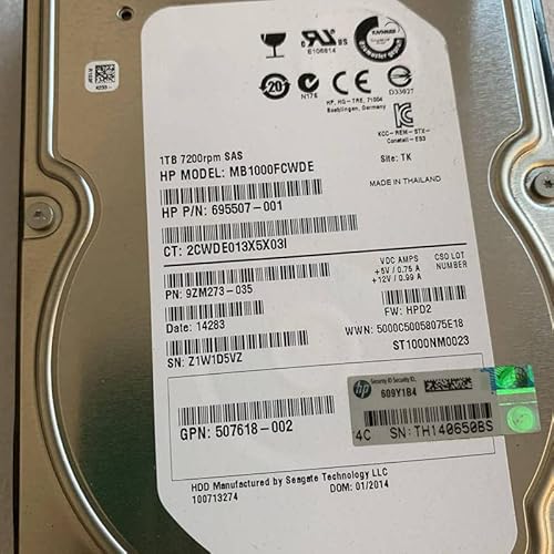 MIDTY HDD für G8 G9 1TB 3,5 Zoll SAS 6 Gb/s 64MB 7200RPM für interne HDD für Server HDD für 652753-B21 653947-001 von MIDTY