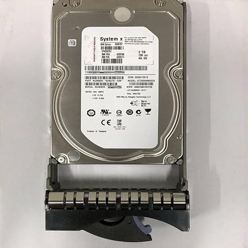 MIDTY HDD für X3550 X3650 M3 M4 2TB 3,5 Zoll SAS 64MB 7200RPM für interne HDD für Server HDD für 42D0768 42D0767 42D0771 von MIDTY