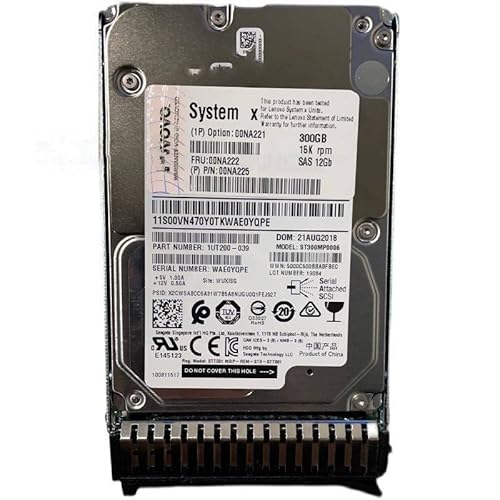 MIDTY HDD für X3650M5 300GB 2,5 Zoll SAS 12 Gb/s 32MB 15K für interne HDD für Server HDD für 00NA221 00NA222 00NA225 von MIDTY