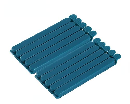 MIEDEON Tütenclips Lebensmittel Clips 20er Verschlussclips Dichtungsclip Verschlussklammern Luftdichtes Aufbewahren Beutelclips Lebensmittel Beutelklammern (Blau,15CM) von MIEDEON