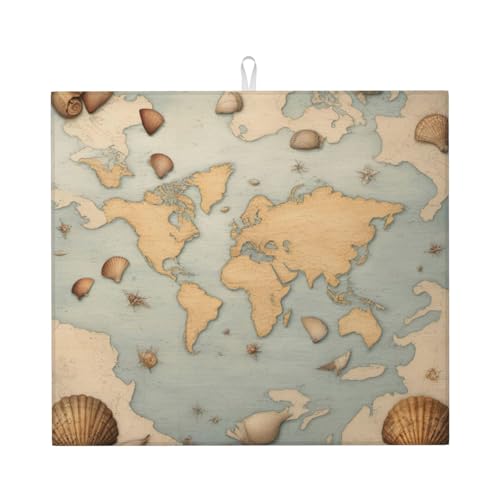 Trocknermatten mit Meeresmuschel für die Küche Trockene Tischplattenablage Bodenständer sehr saugstark 45 x 40 cm Trocknermatten mit Meeresmuschel für die Küche Trockene Tischplattenablage Bodenständer sehr saugstark 45 x 40 cm von MIEKGPS