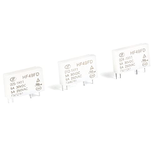 MIELEU 50 Stück Relais 12 V HF49FD-005-1H12 005-1H12 HF49FD DC5 V 1H12 4 PIN 5 A Relais 5 V Rele 12 V 24 V (Größe: 5 V) von MIELEU