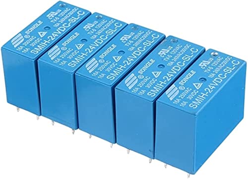 Relais 5 Stück SMIH-05VDC-SL-C SMIH-12VDC-SL-C SMIH-24VDC-SL-C 05 12 Relais 24 V 250 V 16 A 8PIN SMIH-05V 12 V 24 VDC-SL- Relais 6 Pin (Größe : SMIH-12VDC-SL-C 8 Pin) von MIELEU
