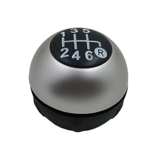 schaltknopf Für Fiat 500 500C 2013-2024 Manuelle Übertragung Griff 6 Geschwindigkeit Schaltknauf shift knob(Silver) von MIENAOC
