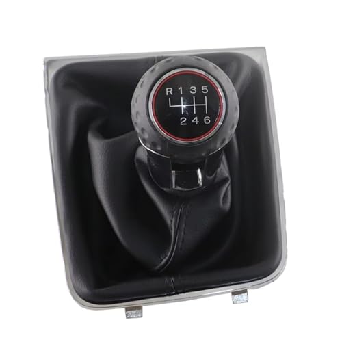 schaltknopf Für VW Für Golf 7 A7 MK7 Für GTI Für GTD 2013-2018 Manueller Getriebegriff 5/6-Gang-Schaltknauf shift knob(6 speed black line) von MIENAOC