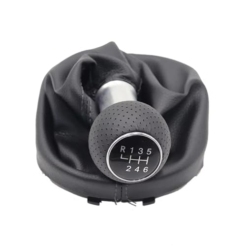 schaltknopf Für VW Für Touran Für Caddy MK2 2003-2010 2004-2009 5/6 Geschwindigkeit PU Leder Auto Schaltknauf shift knob(6 speed type 3) von MIENAOC
