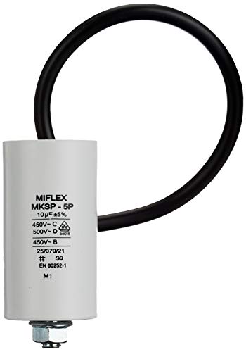 MIFLEX Anlaufkondensator 10µF 450V 35x65mm Rechteckig Keramik Kunststoff Aluminium Durchsteckmontage Kondensator von MIFLEX