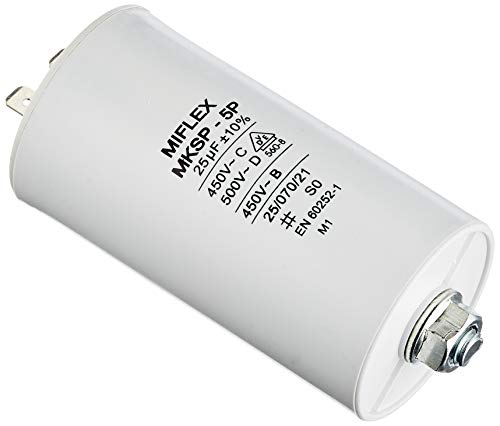 AnlaufKondensator MotorKondensator 25µF 450V 45x83mm Stecker M8 ; Miflex ; 25uF von MIFLEX
