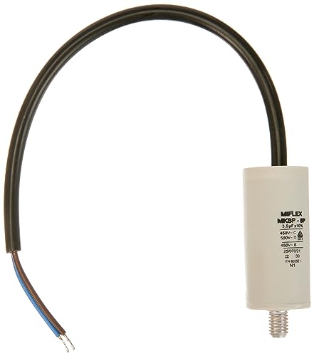 AnlaufKondensator MotorKondensator 3,5µF 450V 25x53mm Leitung M8 ; Miflex 3,5uF von MIFLEX