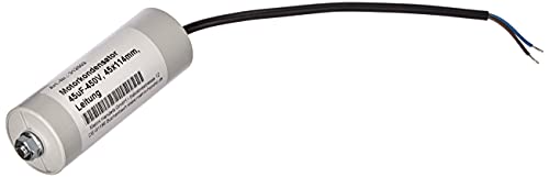 AnlaufKondensator MotorKondensator 45µF 450V 45x114mm Leitung M8 ; Miflex ; 45uF von MIFLEX