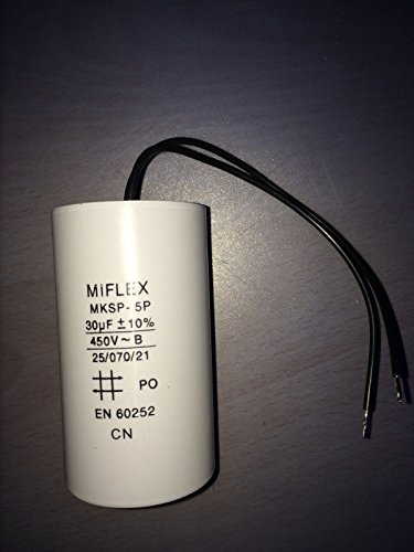 Miflex Betriebskondensator - Motorkondensator 30µF 30uF mit Kabel von MIFLEX