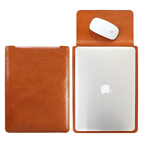 Schutzhülle für MacBook Pro Air mit Mauspad und Sleeve aus Leder braun 33,8 cm (13,3 Zoll) von MIFXIN