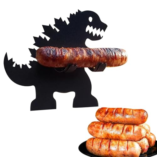 MIGEDY Lustige Hot-Dog-Halter for den Grill – Lustiger Hot-Dog-Roller in Dinosaurierform – Grillwerkzeug for kommerzielle Picknicks im Freien zu Hause(A) von MIGEDY