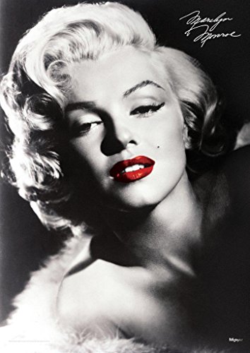 MIGHTYPRINT Marilyn Monroe - Red Lips - Strapazierfähige 43,2 x 61 cm Wandkunst - Nicht aus Papier - Offizielles Lizenzprodukt von MIGHTYPRINT