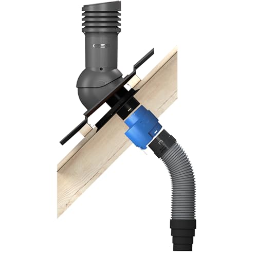 BANDLOO Lüftungsset DN150 – Ruroflex-KLICK-System mit Kondensatabscheider, Ø150 mm, Graphit – passend für Braas Frankfurter, Benders Mecklenburger, ProDach Doppelrömer von MIHIMO design