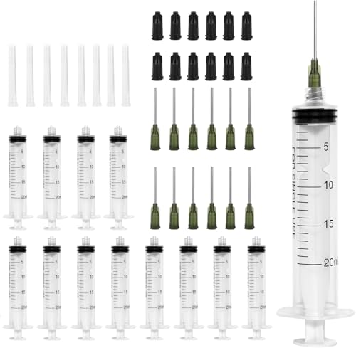 12 Stück Spritze mit Nadel Spritzen 20ml mit Stumpfer Nadel und Nadelkappen Plastikspritze Wiederverwendbare Dosierspritze für die Messung von Flüssigkeiten Haustierfütterung 12 Stück Spritze mit Nadel Spritzen 20ml mit Stumpfer Nadel und Nadelkappen Plastikspritze Wiederverwendbare Dosierspritze für die Messung von Flüssigkeiten Haustierfütterung von MIHURO