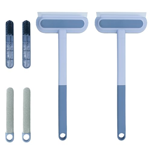 2 Set Multifunktionale Reinigungsbürste,4 in 1 Tierhaarentferner,Fusselbürsten Set mit Verlängerungsstab,Wiederverwendbares Mehrzweck Reinigungswerkzeug,Hunde- und Katzenhaarentferner für Kleidung von MIHURO