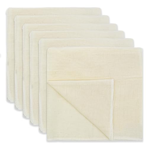 MIHURO Passiertuch 6 Stück 50x50cm Cheesecloth,Wiederverwendbar Käsetuch,Ungebleichte Reine Baumwolle Käsetuch mit Kante Ordentlich, Filtertuch für Selbstgemachte Käse,Nussmilch,Saft,Gemüsesaft MIHURO Passiertuch 6 Stück 50x50cm Cheesecloth,Wiederverwendbar Käsetuch,Ungebleichte Reine Baumwolle Käsetuch mit Kante Ordentlich, Filtertuch für Selbstgemachte Käse,Nussmilch,Saft,Gemüsesaft von MIHURO