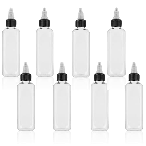 MIHURO 4 Stück Squeeze Flaschen, 100ml/3.5oz Mehrzweck Squeeze Flasche Dosierflasche, Auslaufsichere Kunststoff Squeezy Bottles mit Düsen, leicht nachfüllbar, für Senf, Mayo, Olivenöl, Honig, Gewürze MIHURO 4 Stück Squeeze Flaschen, 100ml/3.5oz Mehrzweck Squeeze Flasche Dosierflasche, Auslaufsichere Kunststoff Squeezy Bottles mit Düsen, leicht nachfüllbar, für Senf, Mayo, Olivenöl, Honig, Gewürze von MIHURO