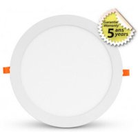 Runder Einbaudeckenleuchte aus weißer Aluminium SLIMY II ø 300mm - 3000K Warmweiß - 24W Runder Einbaudeckenleuchte aus weißer Aluminium SLIMY II ø 300mm - 3000K Warmweiß - 24W von MIIDEX LIGHTING