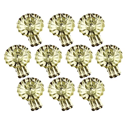10 Stück Set Baumkerzenhalter Clip Kerzenhalter Baumklemmen Weihnachtsbaumkerzenhalter in Zapfenform (Gold) von MIJOMA