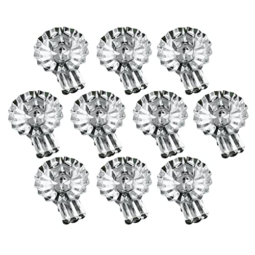 10 Stück Set Baumkerzenhalter Clip Kerzenhalter Baumklemmen Weihnachtsbaumkerzenhalter in Zapfenform (Silber) von MIJOMA