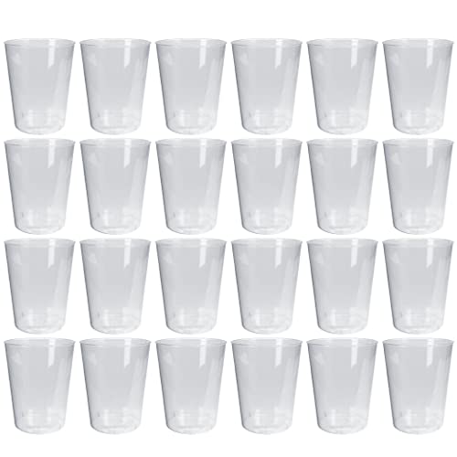 MIJOMA 24 Stück Mehrweg Party Gläser aus Kunststoff, Plastikbecher, Partybecher, Weingläser wiederverwendbar geschirrspülergeeignet (Trinkbecher 500ml/16.8oz, Transparent) von MIJOMA