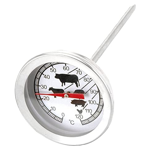 MIJOMA Edelstahl Bratenthermometer für den Genussmoment – Fleischthermometer Ofenthermometer Bringt Ihr Grillgut, Steak & Geflügel auf den Punkt – Genau, Einfach & Hygienisch, Grill- und Küchenzubehör von MIJOMA