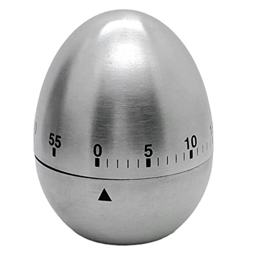 Kurzzeitmesser Küchentimer Eieruhr in Ei-Form, Countdown-Timer Kurzzeitwecker Zeitmesser für die Küche 60 Minuten, Edelstahl rostfrei Kurzzeitmesser Küchentimer Eieruhr in Ei-Form, Countdown-Timer Kurzzeitwecker Zeitmesser für die Küche 60 Minuten, Edelstahl rostfrei von MIJOMA