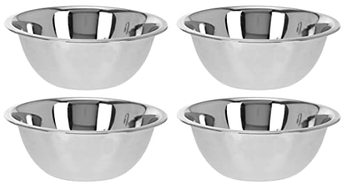 MIJOMA 4-teiliges Schüsselset, kleine Schüsseln für die Küche, stapelbar, rostfreier Edelstahl poliert, Multifunktional als Servierschüssel, Vorbereitung-Schüssel (Ø 11 cm 150 ml) von MIJOMA
