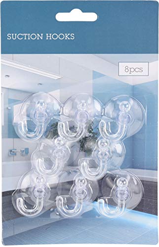 MIJOMA 8er Pack Saugnapf-Haken Set Ohne Bohren, Saughaken für Fenster Glas Küche Badezimmer, Transparent von MIJOMA