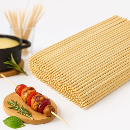 MIJOMA Bambus-Schaschlikspieße 200 Stück in Länge 25  cm, aus stabilem, biologisch abbaubarem Bambus, ideal für Grill, Party, BBQ und mehr (200, 25 cm) von MIJOMA