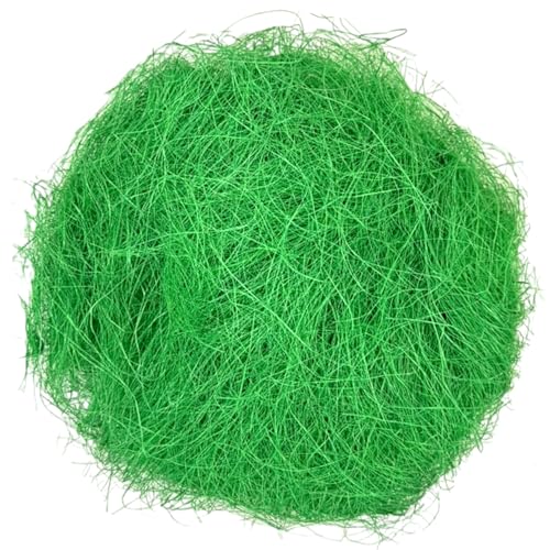 MIJOMA Deko Gras für Bastelfreude: Sisal Fasern zum Basteln, Ostergras für Nest & Geschenke, 50g, Vielfältige Farben (grün) von MIJOMA