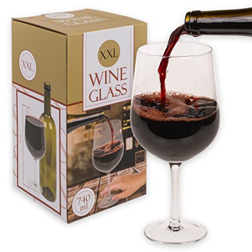 MIJOMA Großes XXL-Weinglas für ca. 740 ml, Stimmungsglas, für Weintrinker Weinliebhaber, Höhe ca. 22 cm von MIJOMA