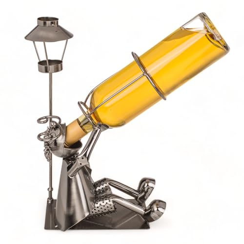 MIJOMA Metall-Flaschenhalter Nächtliche Besinnung, Weinflaschenhalter mit Teelichthalter, Dein Weingenuss im Lichtspiel-Ambiente und eine Party für die Augen - Für Weinliebhaber mit Humor, 23x28 cm MIJOMA Metall-Flaschenhalter Nächtliche Besinnung, Weinflaschenhalter mit Teelichthalter, Dein Weingenuss im Lichtspiel-Ambiente und eine Party für die Augen - Für Weinliebhaber mit Humor, 23x28 cm von MIJOMA