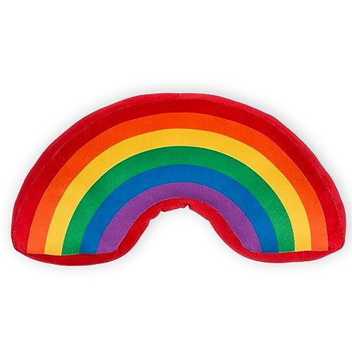 MIJOMA Plüsch-Kissen Kuschelkissen Pride, Regenbogenfarben par Excellence, kuschelweiche Qualität, 100% Polyester, doppelseitiger Druck, perfekt um Liebe und Freude zu verbreiten (Regenbogen) von MIJOMA