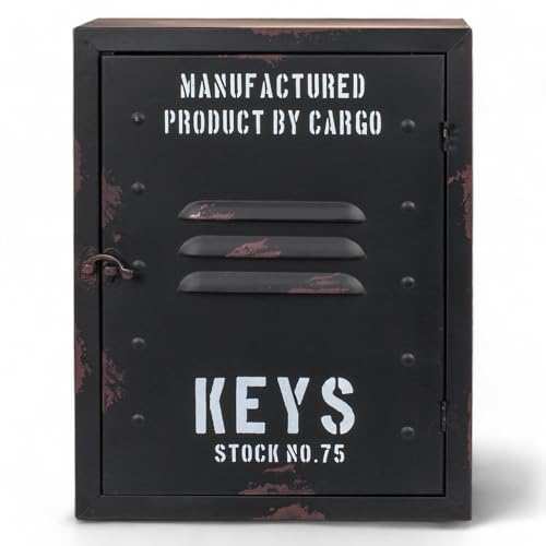MIJOMA Schlüsselkasten aus Metall – Vintage Schlüsselbox Keys – Robust, Wandmontage, ca. 30 x 23 x 9 cm – Schlüsselaufbewahrung im Industrial Design MIJOMA Schlüsselkasten aus Metall – Vintage Schlüsselbox Keys – Robust, Wandmontage, ca. 30 x 23 x 9 cm – Schlüsselaufbewahrung im Industrial Design von MIJOMA