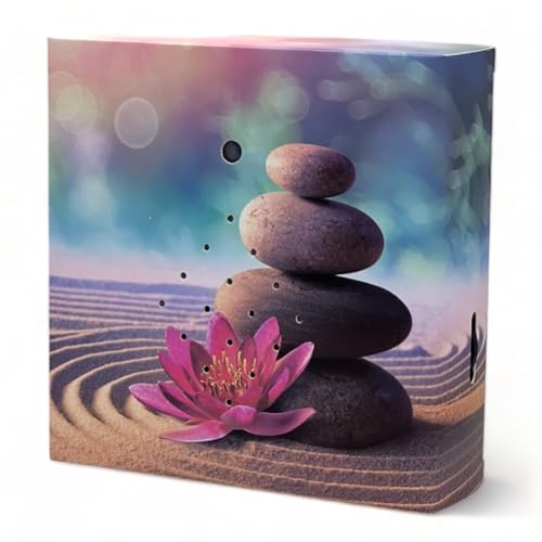 MIJOMA Soundbox mit Meditationsgeräuschen - Wohltuende Entspannung für Ihr Zuhause | Lautsprecher, Bewegungsmelder & EIN-/AUS-Schalter | Ideal für Bad, Flur, Büro & Wohnzimmer | 12x12cm (Meditation) von MIJOMA