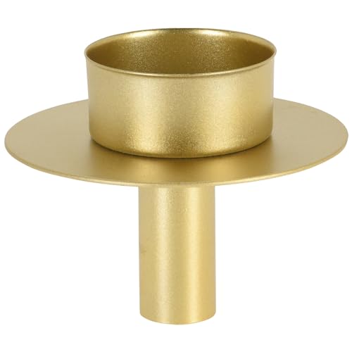 MIJOMA Stilvoller Kerzenhalter für Weinflaschen - Elegante Tischdekoration, Metall-Kerzenständer, Ideal für Candlelight Dinner, Dinner Parties und Festliche Anlässe (Gold, für Teelicht) von MIJOMA