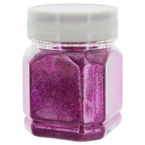 Schimmernder Glitzerpuder Glitzer-Pulver zum Basteln und Verzieren von Karten, hohe Reflexion, bunter Glitter für Kunsthandwerk Wandgestaltung Dekorationen (pink, 115g) von MIJOMA