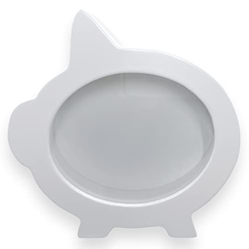 Spardose Sparbüchse 3D-Bilderrahmen mit transparenter Frontscheibe, Geschenk Sparschwein, Verpackung für Geldgeschenk (Blanko - weiß, Schwein) von MIJOMA