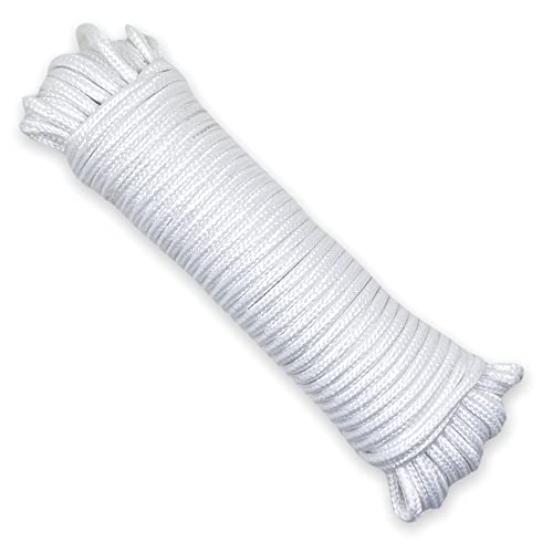 Wäscheleine 25 m x 5 mm, weiß, weich geflochten, reißfest, hohe Zugkraft und widerstandsfähig von MIJOMA