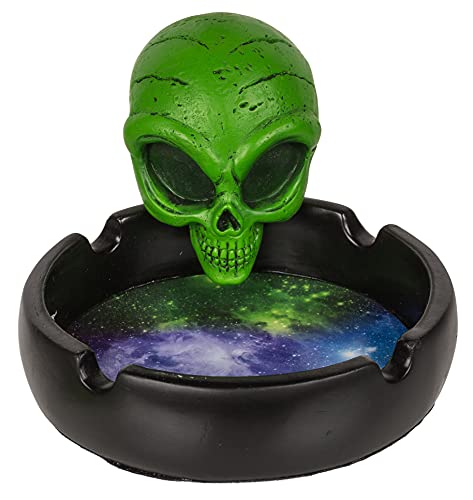 MIK funshopping Genialer Aschenbecher Alien, Space Ascher macht jedes Raucherlebnis zu einem intergalaktischen Abenteuer! Verwandelt jeden Raum in dein persönliches Universum! (Alien Big Skull Head) von MIK funshopping