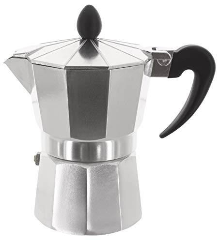 MIK funshopping Klassischer Espressokocher aus Aluminium, metallic, für Vollmundigen Espresso, Cafe Maker (3 Tassen) von MIK funshopping