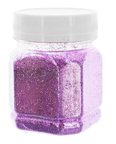 MIK funshopping Schimmernder Glitzerpuder Glitzer-Pulver zum Basteln und Verzieren von Karten, bunter Glitter für Dekoration, 115g (Rosa 115g Dose) von MIK funshopping