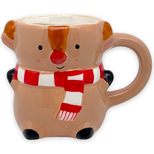 MIK funshopping Weihnachtstasse | Hochwertige Keramik-Tasse mit weihnachtlichem Design | Ideal für Heiß- & Kaltgetränke | Rentier 300ml mit Trinkschokolade von MIK funshopping