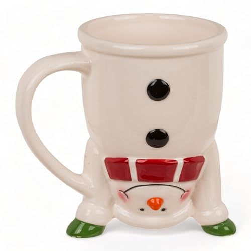 MIK funshopping Weihnachtstasse | Hochwertige Keramik-Tasse mit weihnachtlichem Design | Ideal für Heiß- & Kaltgetränke | Schneemann Upside-Down 300ml von MIK funshopping